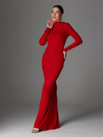 Платье макси с драпировкой и длинным рукавом THELILU