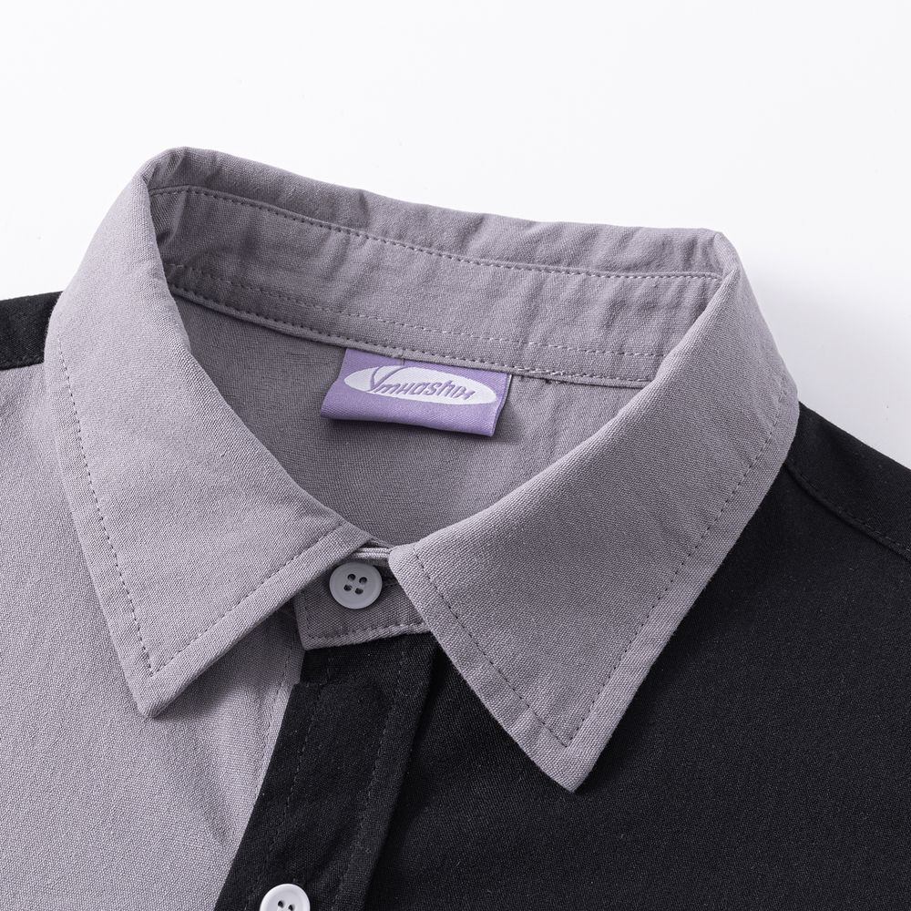 Сорочка Ymkashix Puff серая / черная