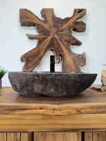 Раковина из речного камня RS-65905 58х43х16 из натурального камня