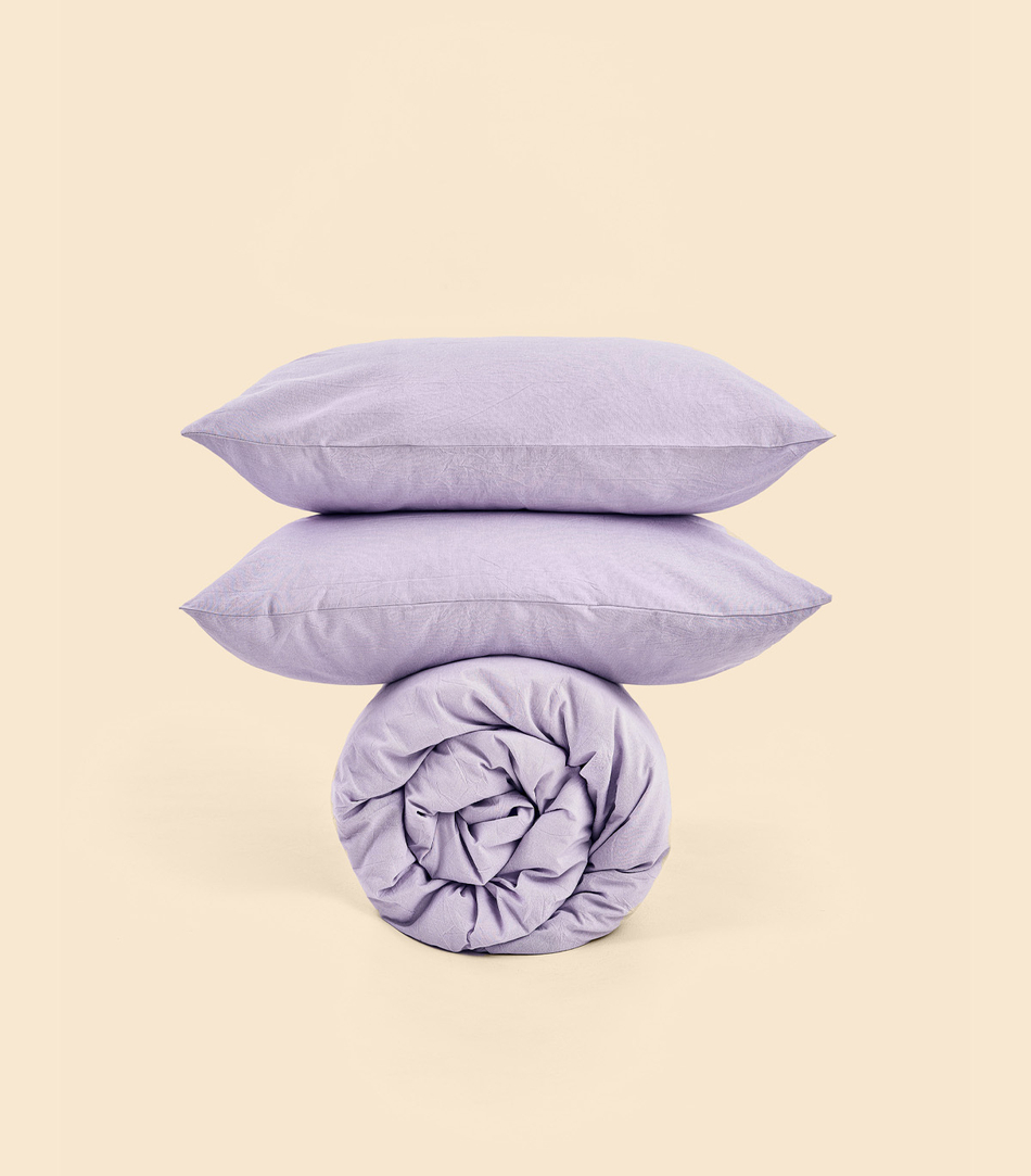 Простыня - Melange Violet - 90x200x30 (на резинке)