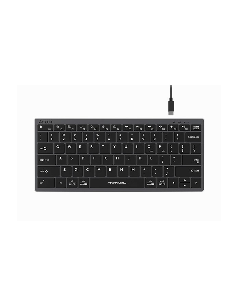 Клавиатура A4Tech Fstyler FX51 серый USB slim Multimedia (FX51 GREY)