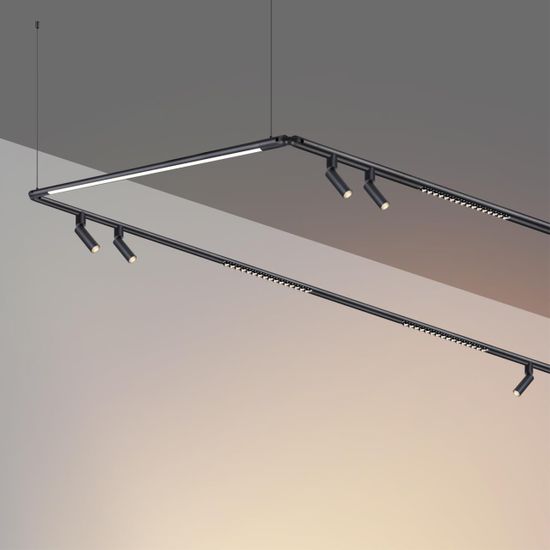 359370 KONST NT24 034 черный Светильник диммир. со сменой цв. температ. (управл. - пульт ДУ или прилож. Smart Life) IP20 LED 16W 48V 3000-6000К GLAT