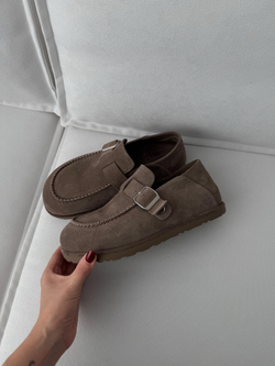 Лоферы из натуральной замши