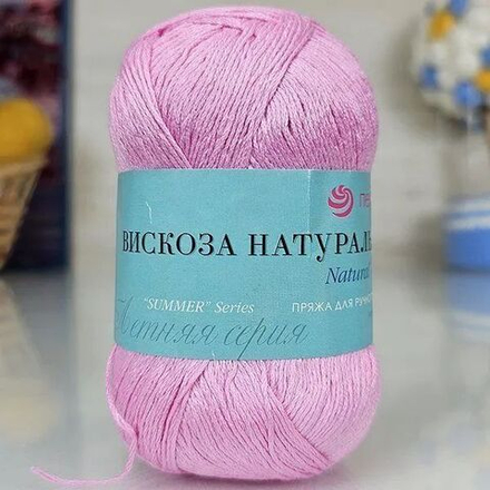 Пряжа Пехорка Вискоза натуральная, Вискоза 100%, 5штх100г/400м 20 розовый