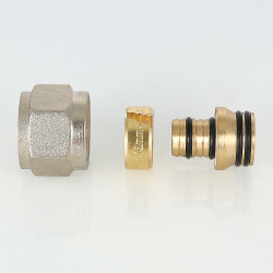 Фитинг коллекторный обжимной для металлополимерной трубы  16 (2,0) мм x 1/2"