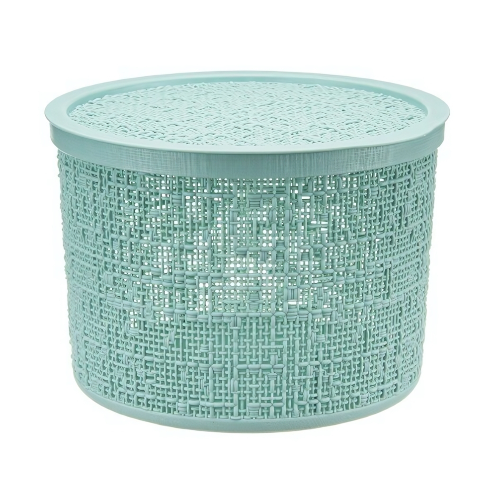 Коробка БЯЗЬ 4,5л с крышкой круглая D=22см М 2329