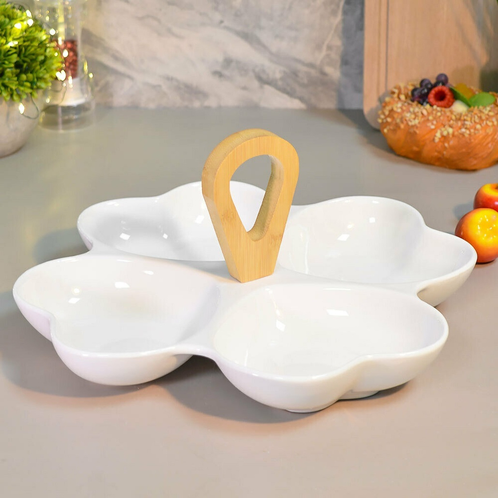 Менажница 4-х секционная 26,5см ZD8917