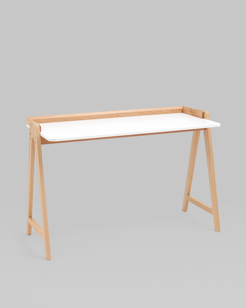 Стол письменный Pyramid 118*53 белый/светлое дерево