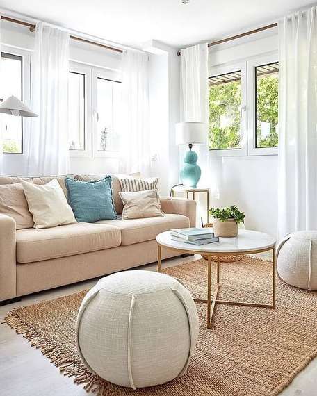 Журнальный столик Sheffield Ø80 см, белый мрамор