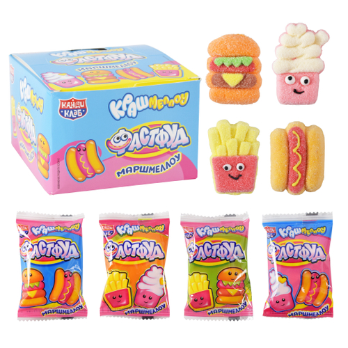 Маршмеллоу "Крашмеллоу Фастфуд" 9г*40шт*12 блоков