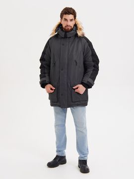 Куртка зимняя "Премьер" (серый/черный)