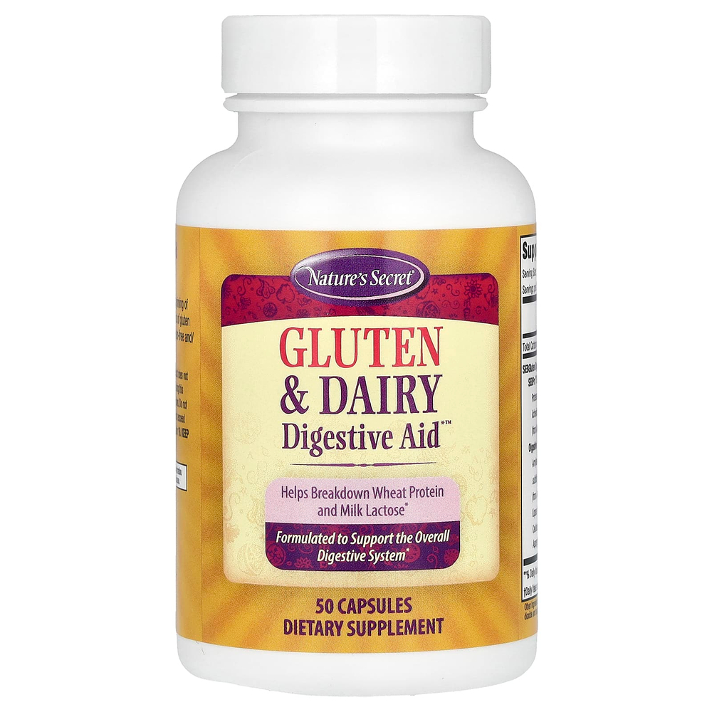 Nature's Secret, Gluten & Dairy Digestive Aid ™, 50 капсул