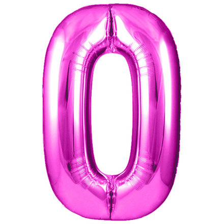 Цифра 0 розовый 40” г81