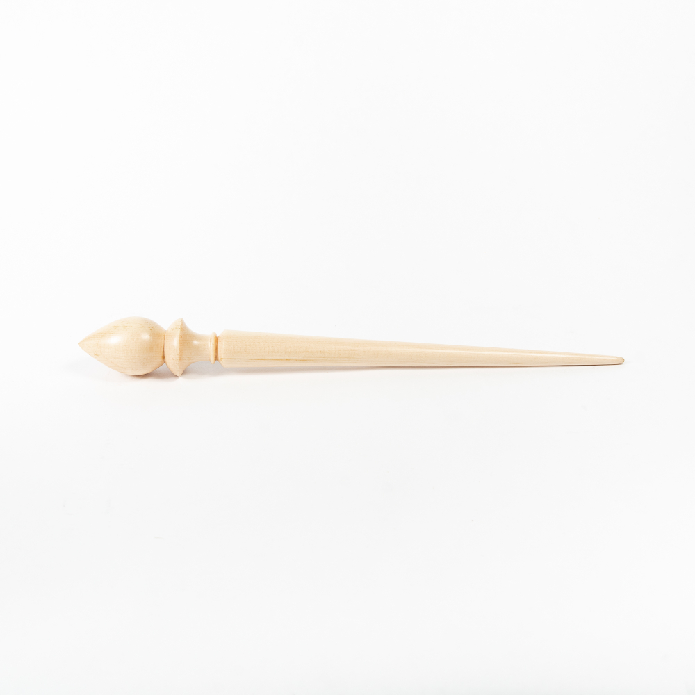 Опорное веретено для прядения из дерева сибирский кедр 300 мм. Art of Siberia. B74