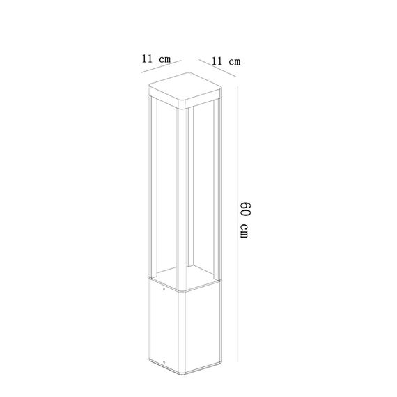 Уличный светодиодный светильник Arte Lamp Pherkad A2726PA-1BK
