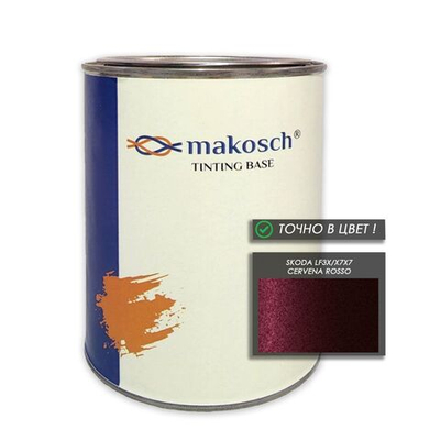 Автоэмаль makosch/SKODA LF3X, X7X7, Базовая эмаль, бордовый, перламутр, 800мл.