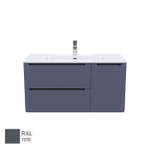 Тумба с умывальником IDDIS Edifice, подвесная, 100 см, темно-серый, EDI10D0i95K