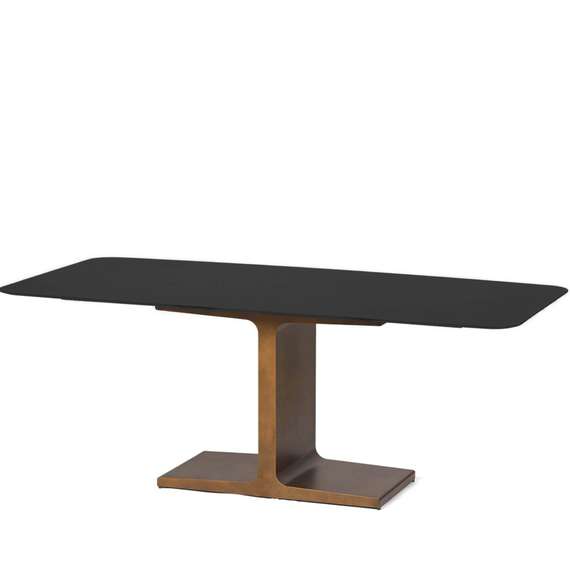 Обеденный стол Bohum 200х100 см, черная керамика