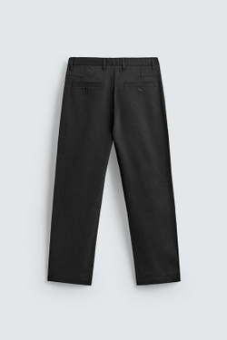 ZARA БРЮКИ ЧИНОС REGULAR FIT, ЧЕРНЫЙ