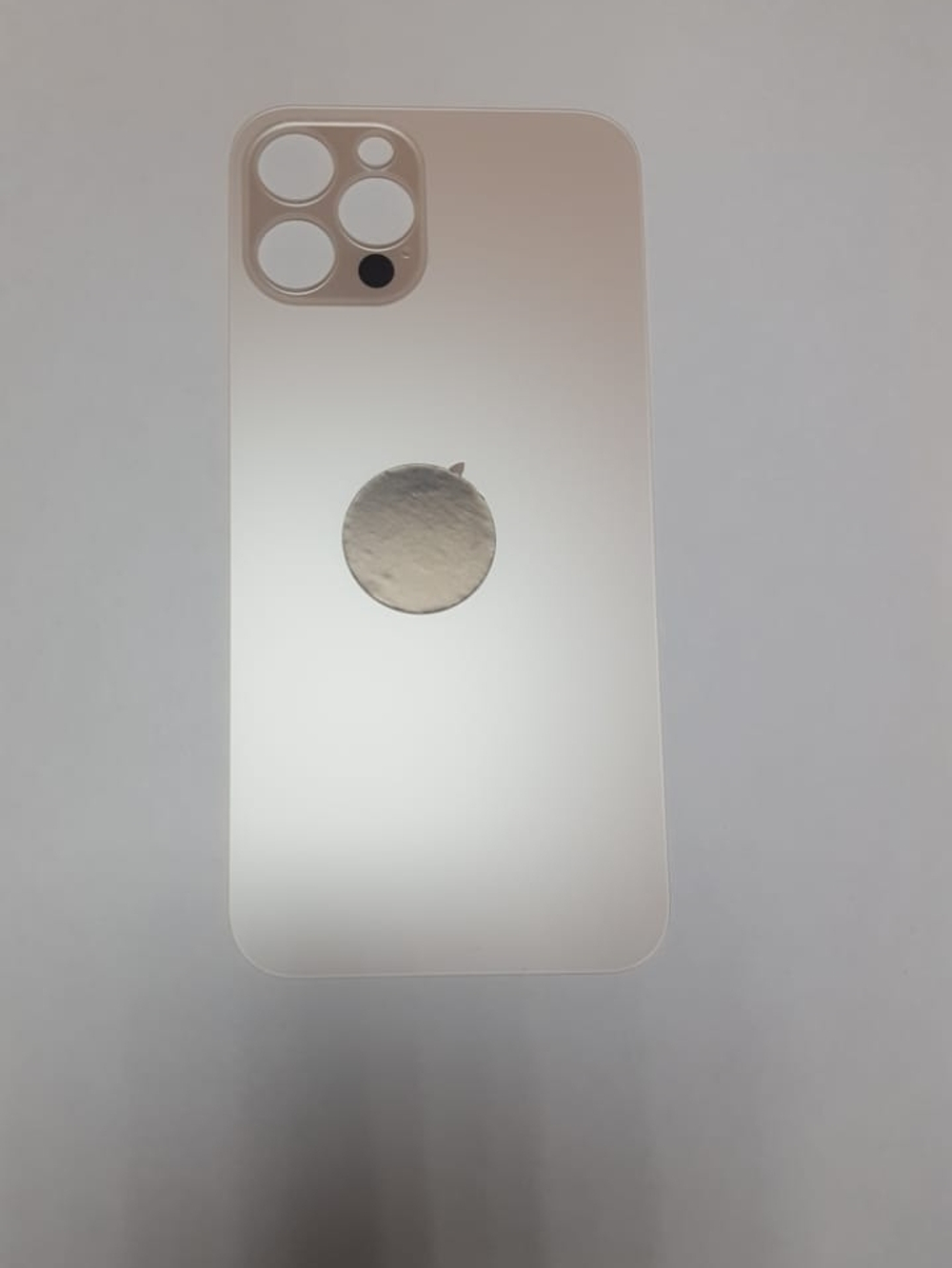 Задняя крышка для iPhone 12 Pro Золото (стекло, широкий вырез под камеру, логотип)