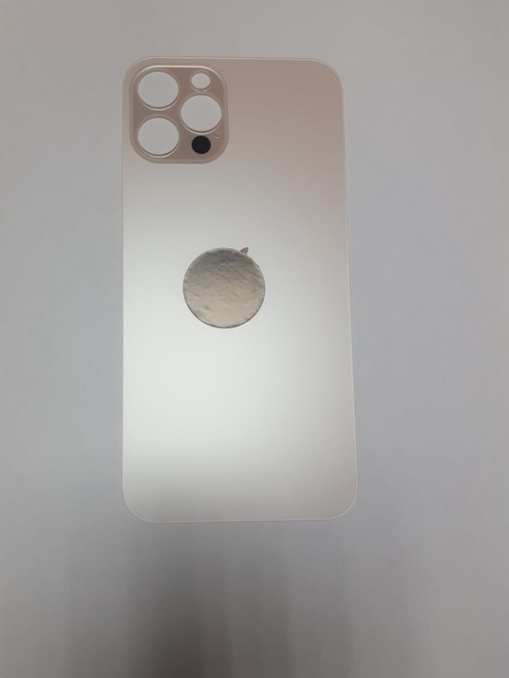 Задняя крышка для iPhone 12 Pro Золото (стекло, широкий вырез под камеру, логотип)