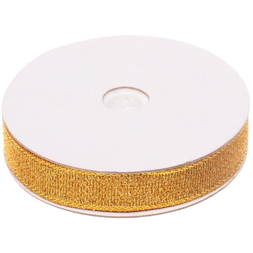 Лента для декорирования «Блеск» 1,2 см, 2,7 м, Золото