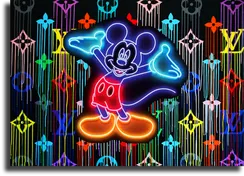 Постер "Неоновый Микки Маус"