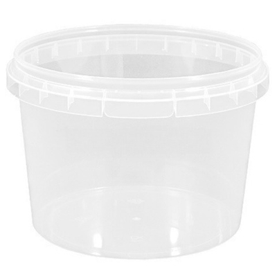 Контейнер круглый 565 мл (Н-82 D-115) упорное кольцо+конт.замок (240 шт.) Перинт б/к