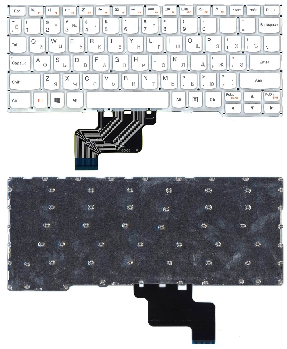 Клавиатура для ноутбука Lenovo Yoga 3 11 300-11IBR 300-11IBY 700-11ISK белая