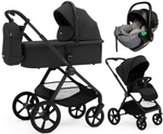 Коляска Agex Life 3 в 1 матовая рама с автокреслом i-Safe S Grey ALB583 Black (Черный)