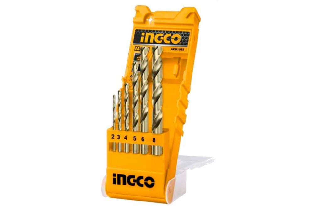 Набор сверл по металлу (6 шт; 2-8 мм) INGCO AKD1055