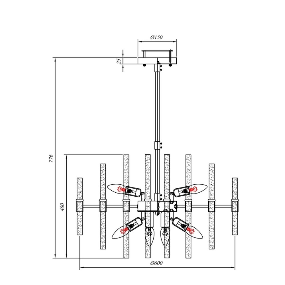 Люстра на штанге ARTE LAMP