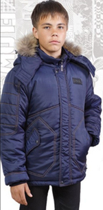 DAY Куртка Аляска для мальчика S3421 серо-голубая