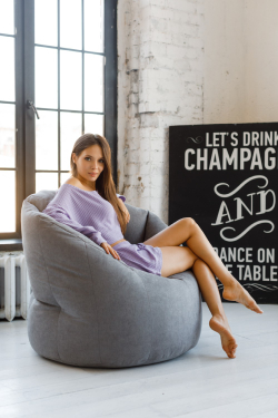 Кресло Пенек Зефир Светло-Серый