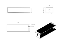 HIS-BR-M-24075 Кронштейн средний  HIS  M 240x75