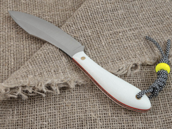 Нож для бушкрафта "Канадец", сталь VG-10/Elmax, рукоять G10 (белая)