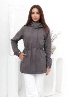 Ветровка с капюшоном удлиненная