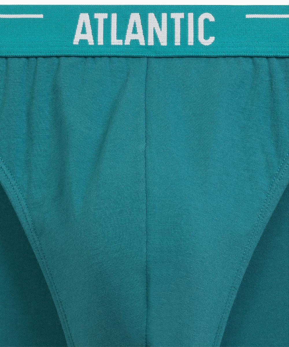 Мужские трусы слипы спорт Atlantic, набор 5 шт., хлопок, морская волна + бирюзово-зелёные + чёрные + серые меланж + тёмно-голубые, 5SMP-004