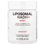 Codeage, Sport, Liposomal NADH+, липосомальный НАД, 60 растительных капсул