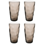 Набор стаканов из акрила hollow, 550 мл, серо-коричневый, 4 шт.