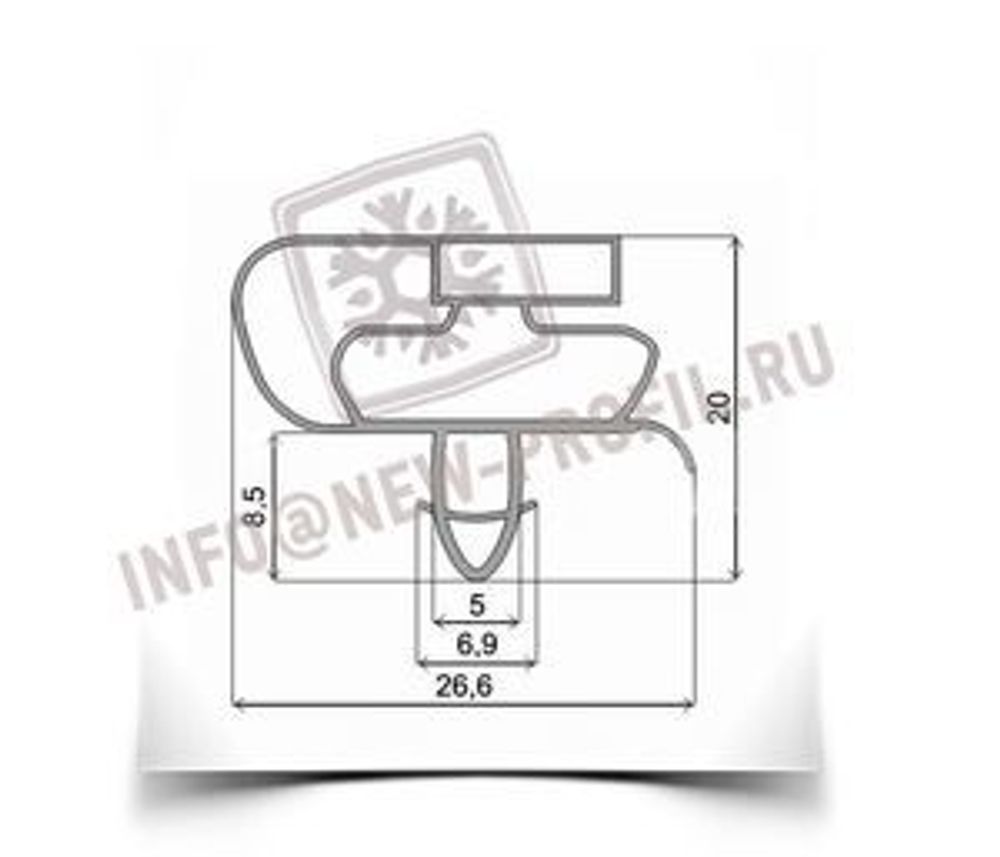 Уплотнитель для холодильника Атлант ХМ-6021 х.к 995*560 мм (021)