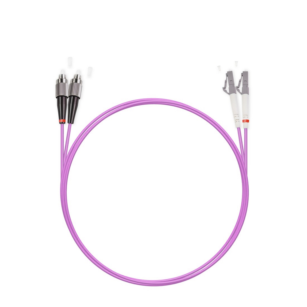 Патч Корд Оптоволоконный FC/UPC-LC/UPC MM OM3 50/125 Duplex 3.0мм 1 м