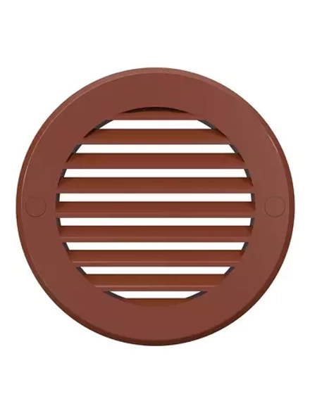 Решетка 125 12РКН терракотовая вентиляционная вытяжная D150 с фланцем D125 ASA-пластик ERA title=