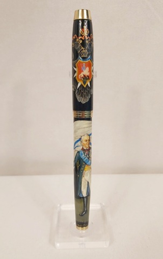 Ручка  с ручной росписью Палех "Полководец Александр Суворов"