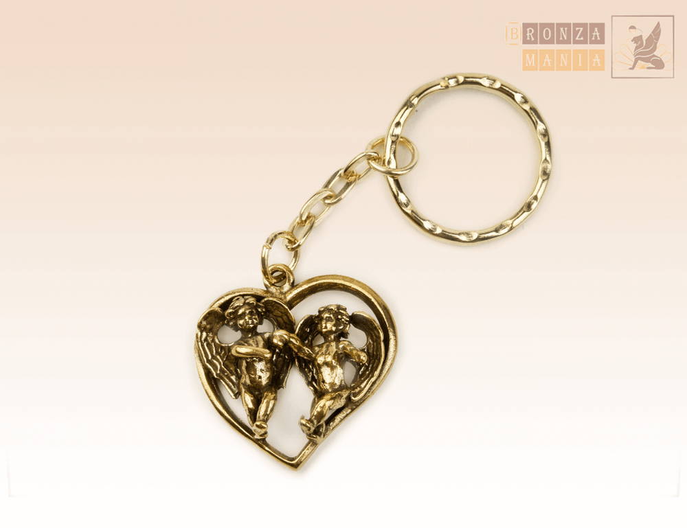 брелок Купидоны в сердце