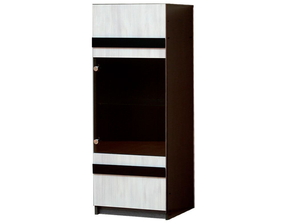 Витрина "Александра 23" (ясень анкор темный/сандал белый) МДФ/ЛДСП, Фант-мебель, г. Волжск