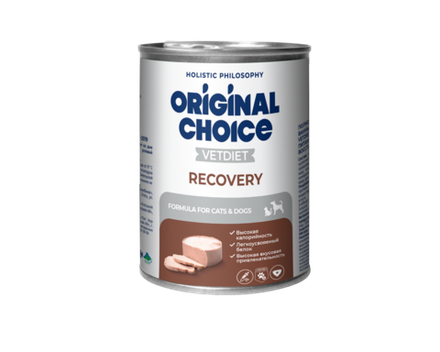 Консервы ORIGINAL CHOICE VETDIET Recovery для собак и кошек восстановительная диета 340 г