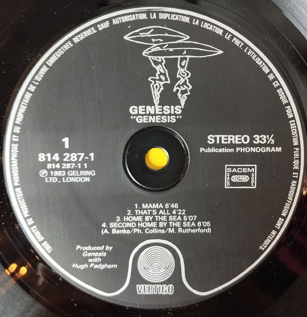 Винтажная виниловая пластинка LP Genesis Mama (France 1983)