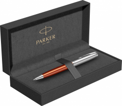 Шариковая ручка Parker Sonnet Essentials Orange SB Steel CT, цвет чернил black, стержень: M, в подарочной упаковке.