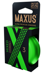 Презервативы в железном кейсе MAXUS Mixed - 3 шт.